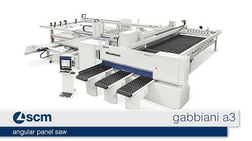 scm gabbiani a3 - angular panel saw with rotating table