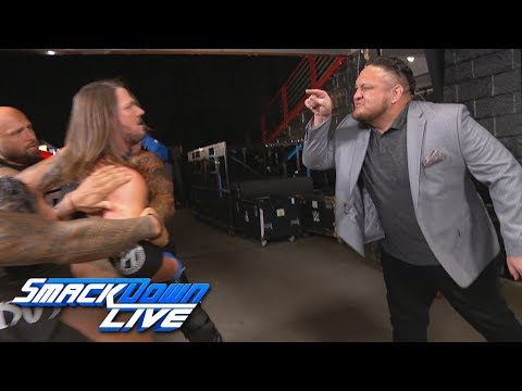 AJ Styles has to be restrained from attacking Samoa Joe: SmackDown Exclusive, Aug. 14, 2018