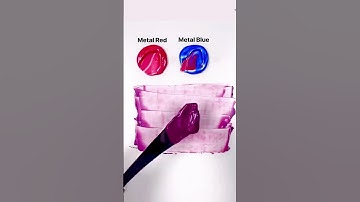 Mixing Metalic Red & Blue make a Unique Colors #asmr #colormixingmagic #colortheory #relaxing #art