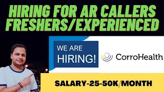 Corrohealth Hiring for AR Callers|AR callers jobs for freshers|Medical billing latest jobs