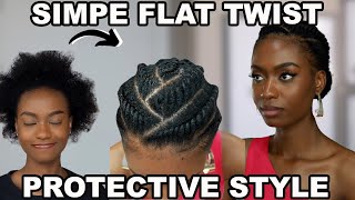 ADD EXTENSIONS ON FLAT TWIST | PROTECTIVE HAIRSTYLE | 4C NATURAL HAIR