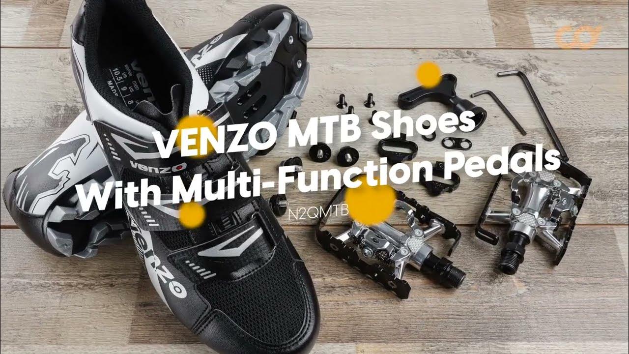 VENZO MTB Shoes With MultiFunction Pedals N2QMTB Instruction Video