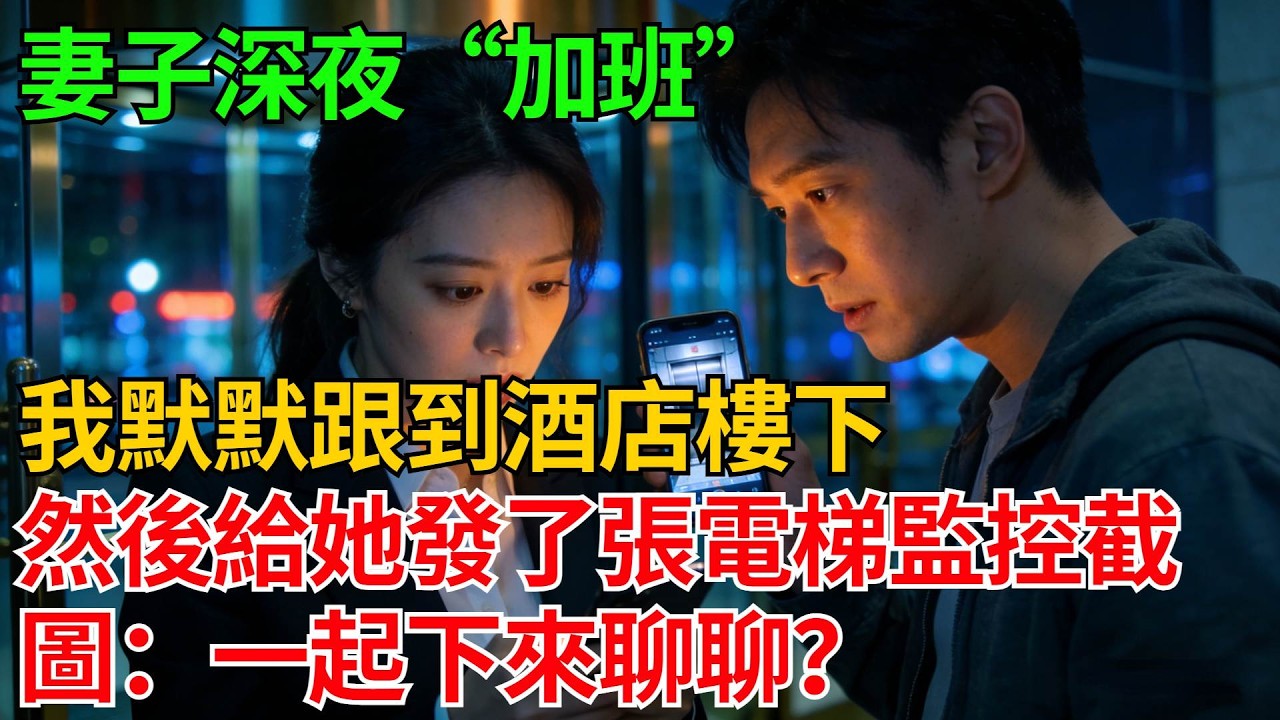 妻子深夜“加班”，我默默跟到酒店樓下，然後給她發了張電梯監控截圖：一起下來聊聊？【反轉情緣】#婚姻反转#冷静复仇#情感故事#夫妻#都市情感#职场情缘#短篇故事