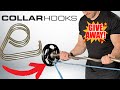 Collar hooks turn any barbell into a resistance band bar