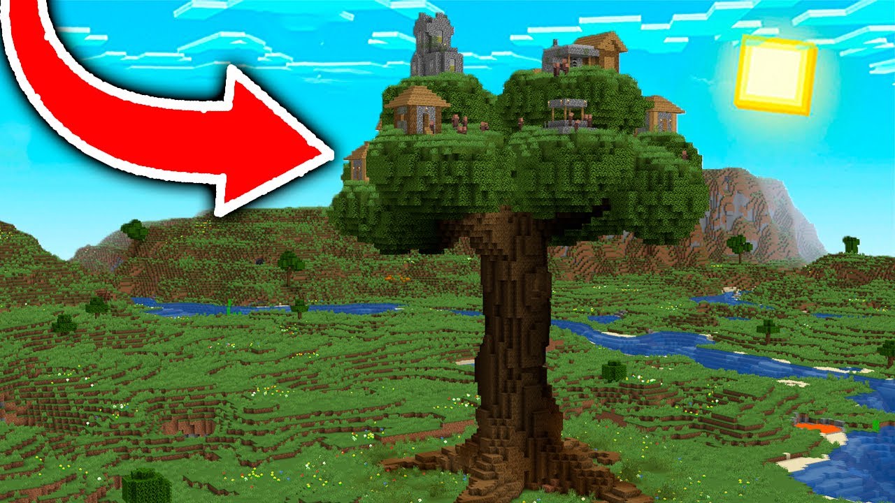 Encontramos una ALDEA en un ARBOL GIGANTE de MINECRAFT! 😍 - YouTube