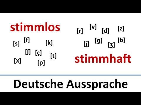 Deutsch: Stimmlose und stimmhafte Laute, Aussprache von CH, R, F, V usw.