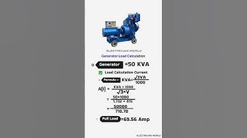 Generator load calculation #electrician_world #shorts #viral #shortvideo