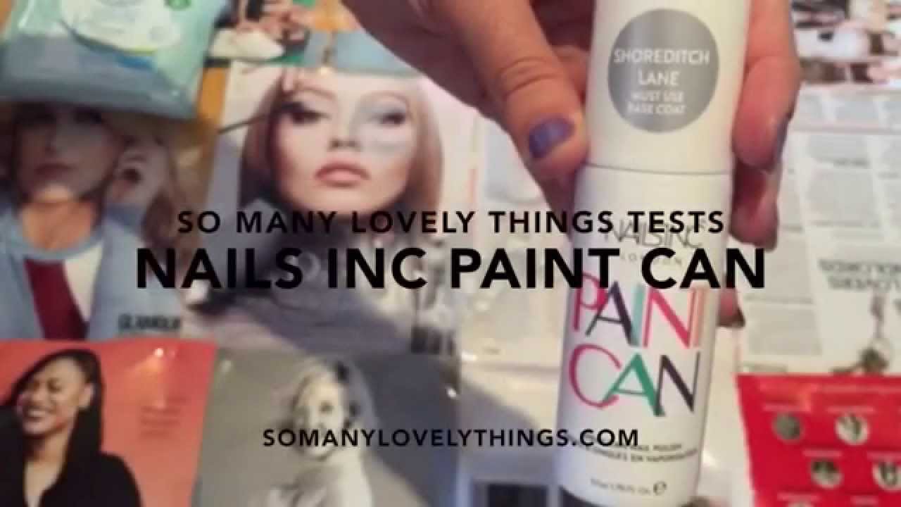 Nails Inc. Paint Can spray nail polish review YouTube