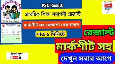 PSC Exam Result with marksheet (পিএসসি রেজাল্ট মার্কশীটসহ দেখুন) |সমাপনী ফলাফল সবার আগে দেখুন।