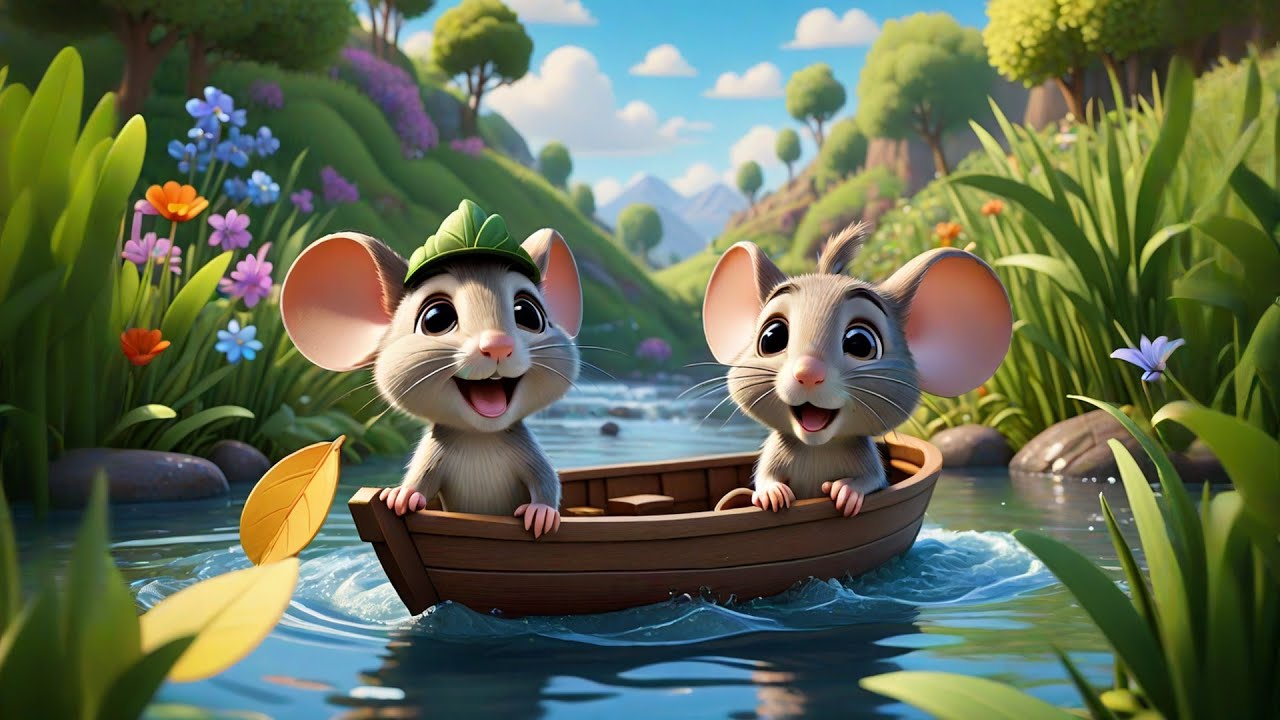 Two Baby Mice Sail in a Boat + More Nursery Rhymes & Kids Songs