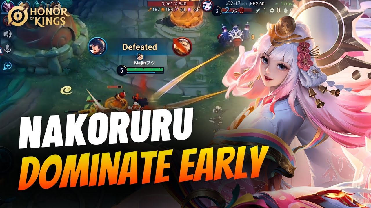 Cara Mendominasi Early Game Dengan Nakoruru! Nakoruru HOK Pro Gameplay! Auto Win! | Honor Of Kings