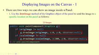 Loading and Displaying Images: ImageIcon class