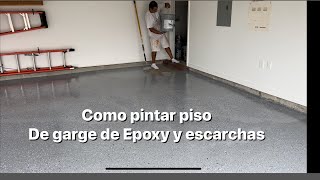 Como pintar un piso de garage epoxy de escarchas #epoxyfloors #epoxy