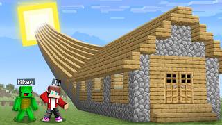 Download lagu Mikey and JJ found a LONGEST VILLAGER HOUSE to the SUN in Minecraft...