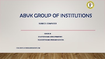 STD III COMPUTER LESSON9 USING PRIMITIVES