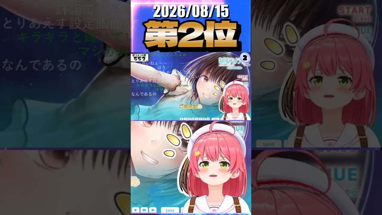 8/15 草コメント数ランキング第2位 #さくらみこ 0時間12分ごろ