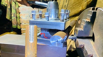 Ingenious process of making keyway on lathe machine / how to make Keyway in shaft on machine