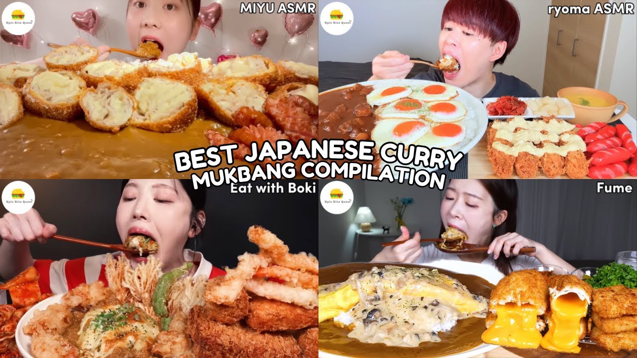 ASMR | BEST JAPANESE CURRY MUKBANG COMPILATION |