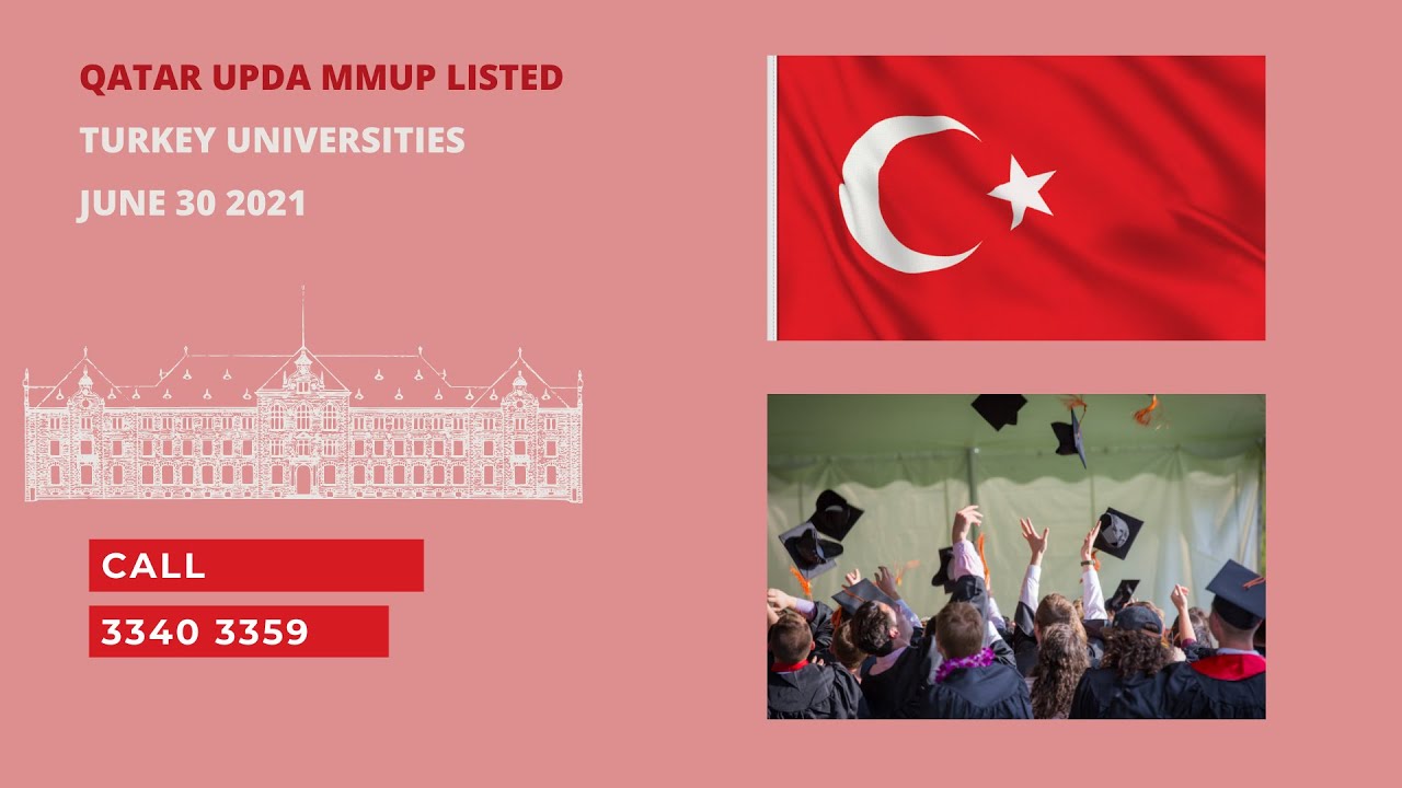 Qatar UPDA MMUP MME listed Turkey Universities 2021 June