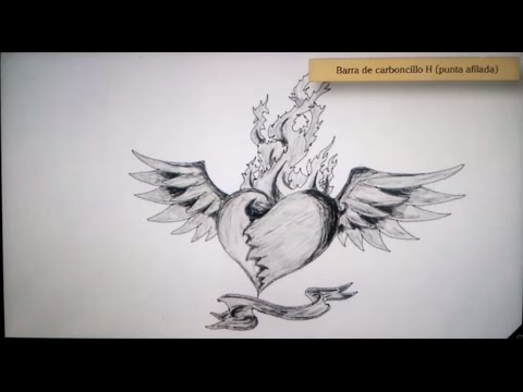  Como dibujar un corazon con alas
