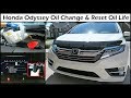 2019 Honda Odyssey Oil Change & Reset Oil Life