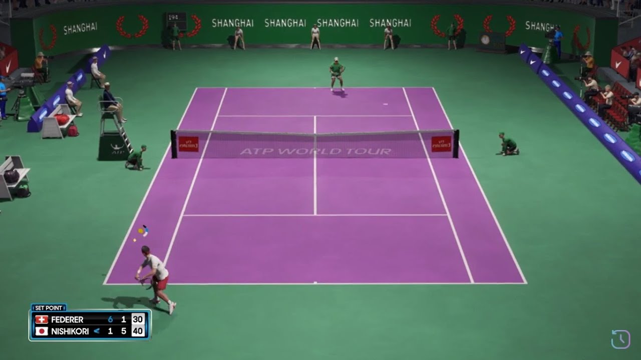 Shanghai Masters | Final | Federer vs Nishikori | 6-1 7-5 | PS4 Gameplay - AO Tennis 2