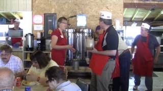 Steele County Free Fair Jeffrey Jackson serves it up at the Aurora Diner