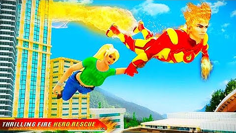 Flying Police Robot Fire Hero: Gangstar Crime City — Best Android game play