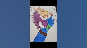 Radha Krishna hand drawing 💗🦚#art​ #trending​ #drawing​ #shorts​ #drawing #viral #colors #diy