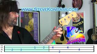 Boogie Shoes Bass TAB just bass and drums KC & The Sunshine Band