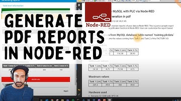 Generating PDF reports of  PLC/MySQL Data with Node-RED