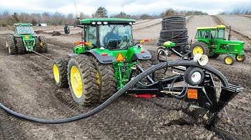 Laying Tile with New Tractor & Soil-Max Plow! (Start to Finish)