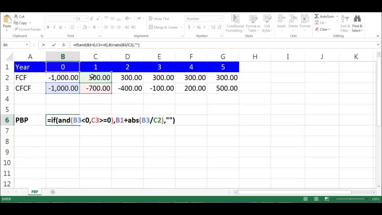 PBP Calculation using Excel YouTube