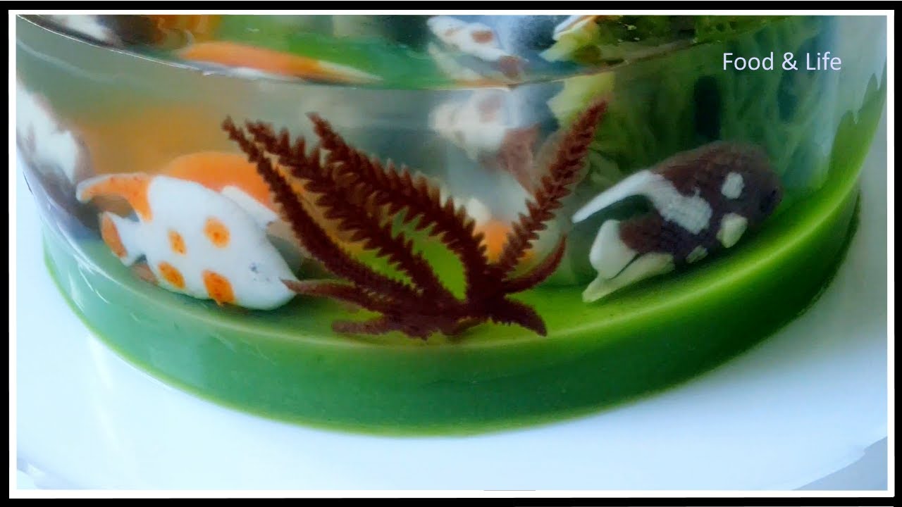 Làm Bánh Sinh Nhật Rau Câu Hồ Cá Biển - Rau Câu Giòn Truyền Thống - Food & Life