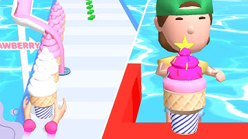 Cherry Ice Cream🍒🍧🍦 All Levels Gameplay Bakery Stack Cooking Lv 33-34 Android, IOS New Game