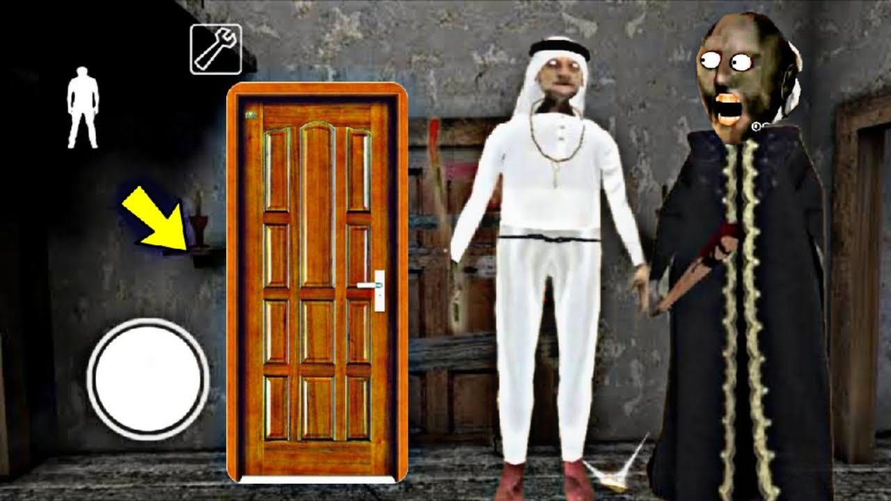 جراني بالعربي و الهروب من الباب الكهربائي l لعبة الجدة الشريرة جراني بالعربي granny game