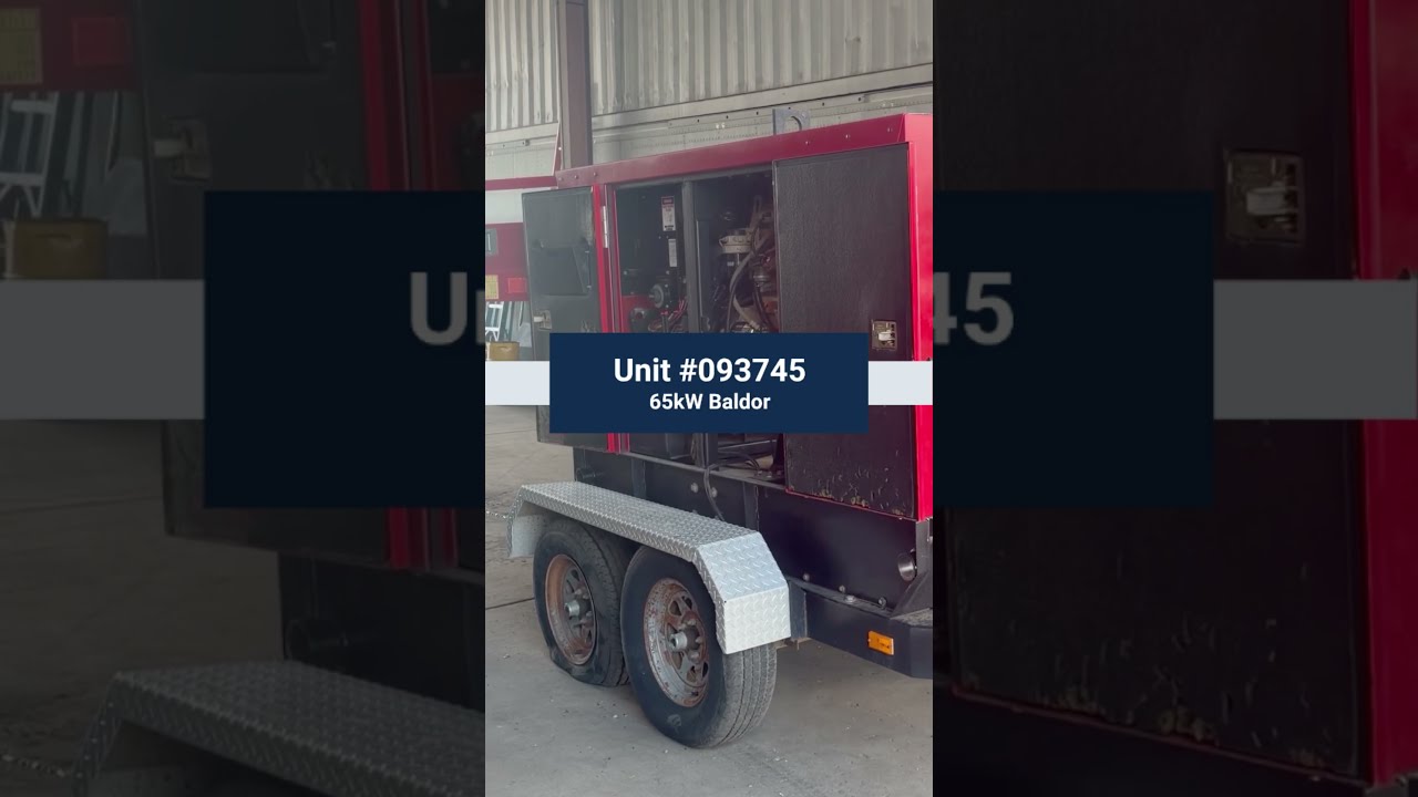 65kW Baldor Diesel Generator | Load Bank Test | Unit 93745