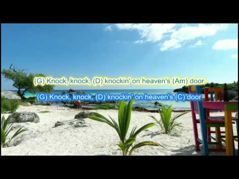 Knocking On Heavens Door By Bob Dylan Play Along With Scrolling Guitar Chords And Lyrics 