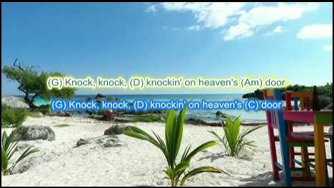 Knocking on Heavens door by Bob Dylan play along with scrolling  guitar chords and lyrics