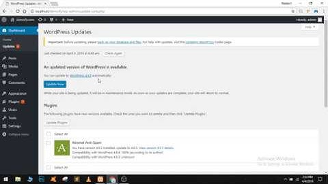 How to update your WordPress to WordPress 4.9.5 Version?