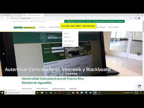 Pasos para la Autenticación de Inter Web y Blackboard