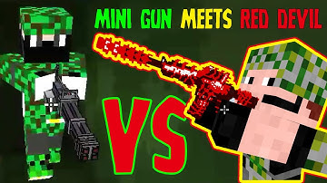 Mini Gun VS Red Devil Cops N Robbers (FPS) Mine Mini Game  Block Survival Multiplayer