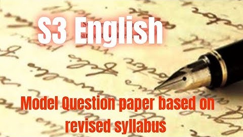 | K U BSc Botany Model  questions -  English -  ( sem - 3 ) Based on revised syllabus |