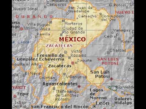 map of Zacatecas Mexico