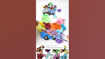 🍄What color do mixed Smiling Crtitters make?#shorts #colormixing #smilingcritters #satifying