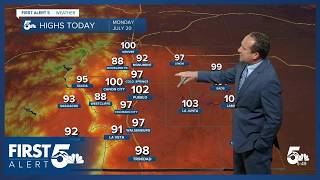 Colorado heat wave peaks on Monday ahead of wetter mid-week changes
