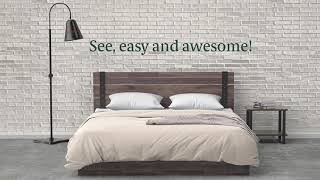 Zinus | Brock Metal and Wood Platform Bed Frame Assembly Instructions
