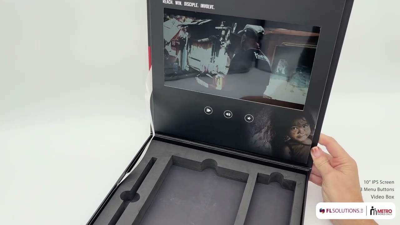 Metro World Child Video Box with 10" IPS Screen | Charity Gift Box Mailer | FL Solutions
