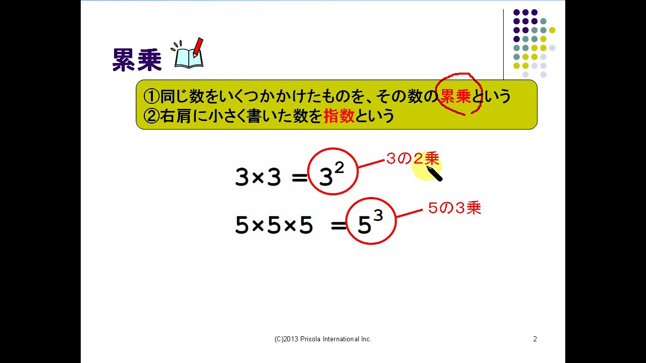 中1数学第1章12累乗 基本問題 Youtube