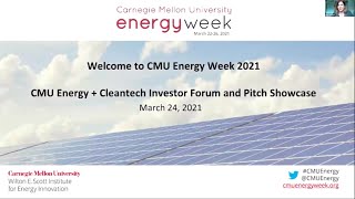 CMU Energy Week Day 3 CMU Energy + Cleantech Investor Forum